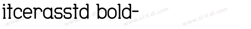itcerasstd bold字体转换
